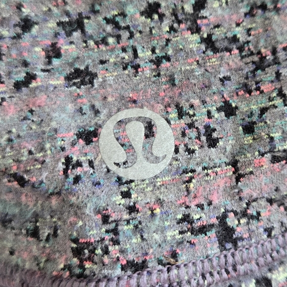 Lululemon Runderful Long SleeveNeon Tweed Jacquard Battleship Electric Coral - Picture 7 of 9